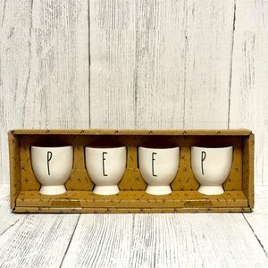 RAE DUNN Easter PEEP LL Egg Cup Holder Set of 4